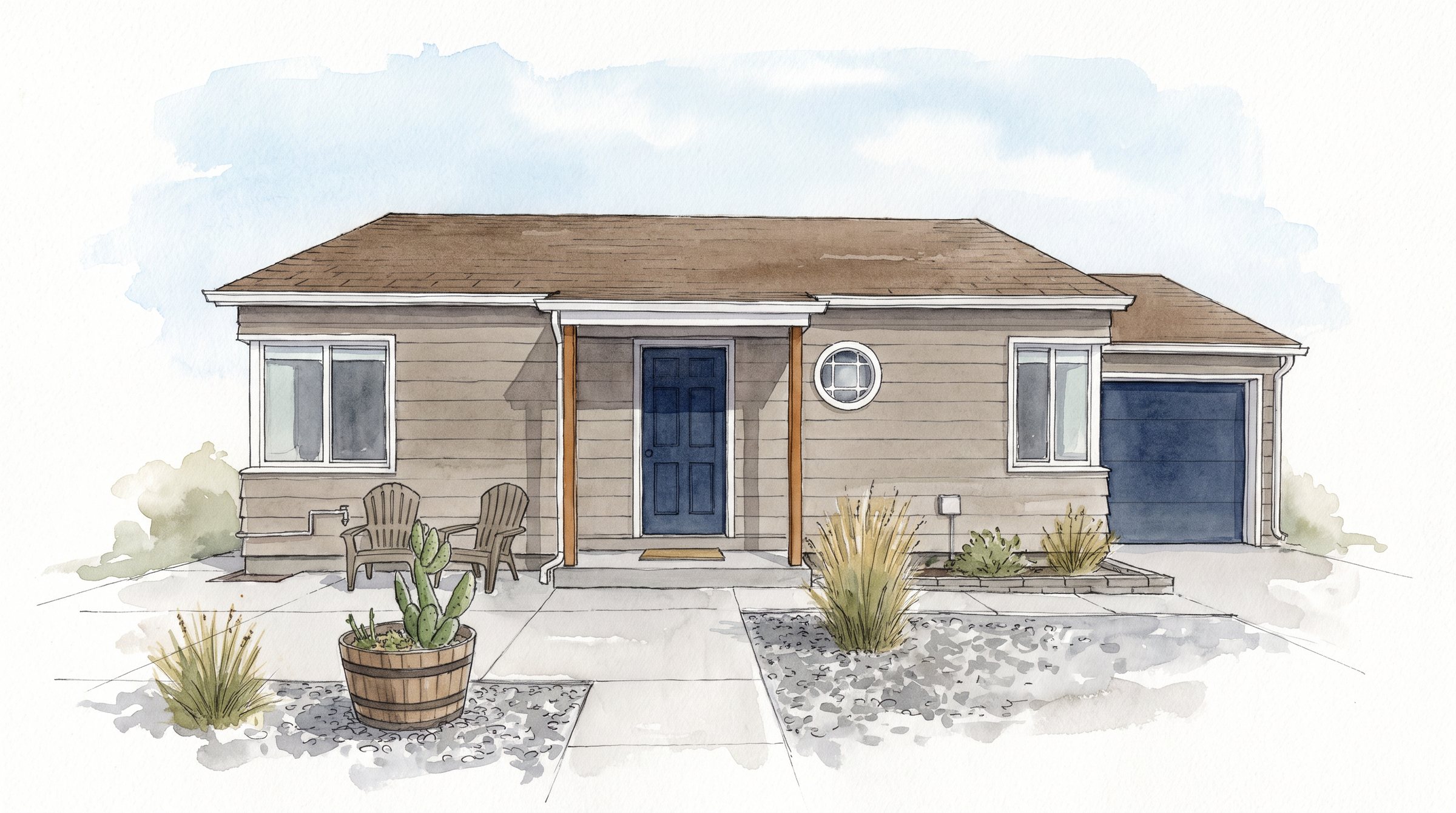 Watercolor painting of 760 E 9th Ave